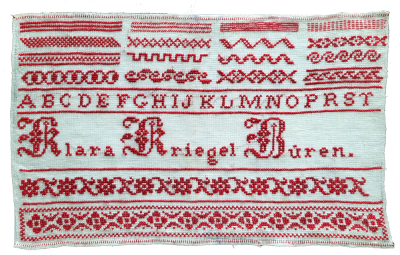 Klara Kriegel Buren Antique Sampler